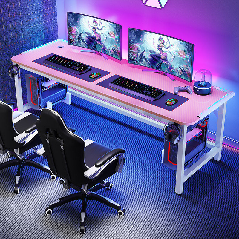 人电脑桌家用台式带机架碳纤维超大游戏桌子白色电竞桌椅装,住宅家具,电脑桌,淘宝优惠券,粉丝福利购,淘宝优惠卷