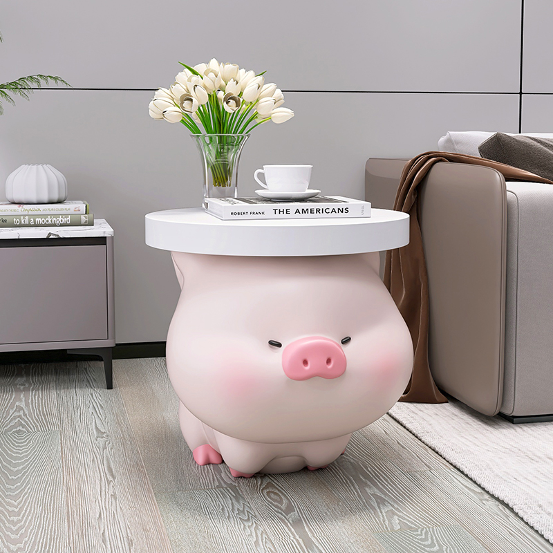 大型猪沙发边几落地摆件家居饰品客厅电视柜茶几床头乔迁新居礼品