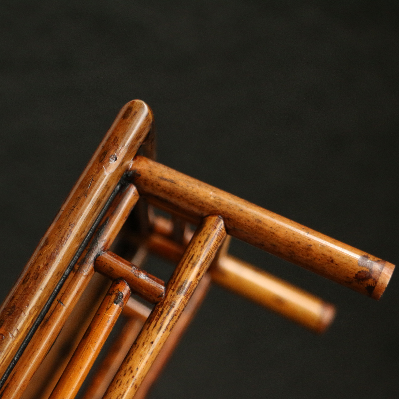 梅鹿竹小号博古架纯手工精工榫卯结构展示架兰花架小架子摆台