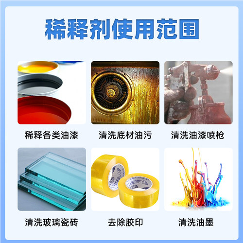 油漆稀释剂喷码油墨油污洗剂除油剂通用型硝基漆稀料胶印去除剂
