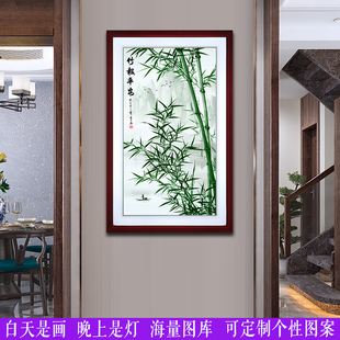 床头玄关楼梯间壁灯墙灯室内马到成功竹报平安走廊过道壁画灯