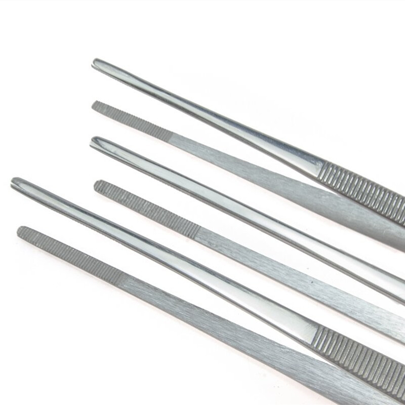 FEIT 长镊子圆头弯头加长取物水草工具不锈钢乌龟喂食摄钳夹聂孑