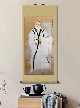 胡天霸画像胡七太爷卷轴挂画胡家教东北出马客厅堂口供奉装饰画