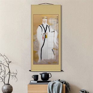 胡天霸画像胡七太爷卷轴挂画胡家教东北出马客厅堂口供奉装饰画