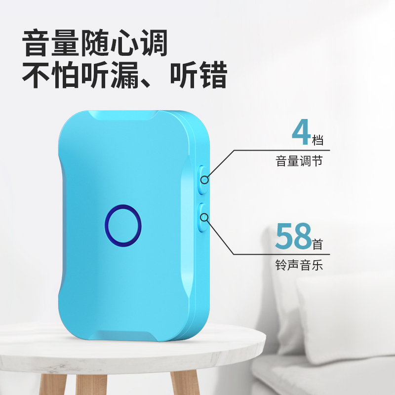 无线门铃家用超远距离遥控呼叫铃呼唤器智能电子門鈴一拖二二拖一