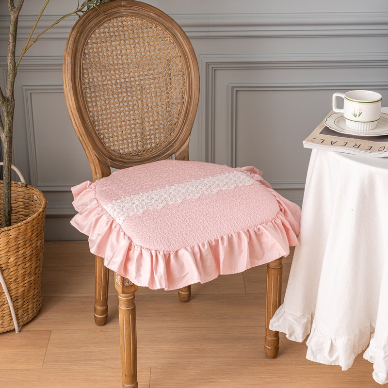 韩式水洗可拆洗花边加厚软坐垫椅子垫餐椅垫马蹄形家用座垫办公室