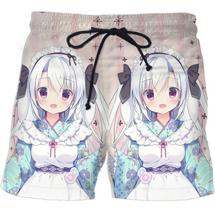 尚有佳蜜伴恋心日系动漫二次元痛衣cos3d数码印花青年短袖t恤套装