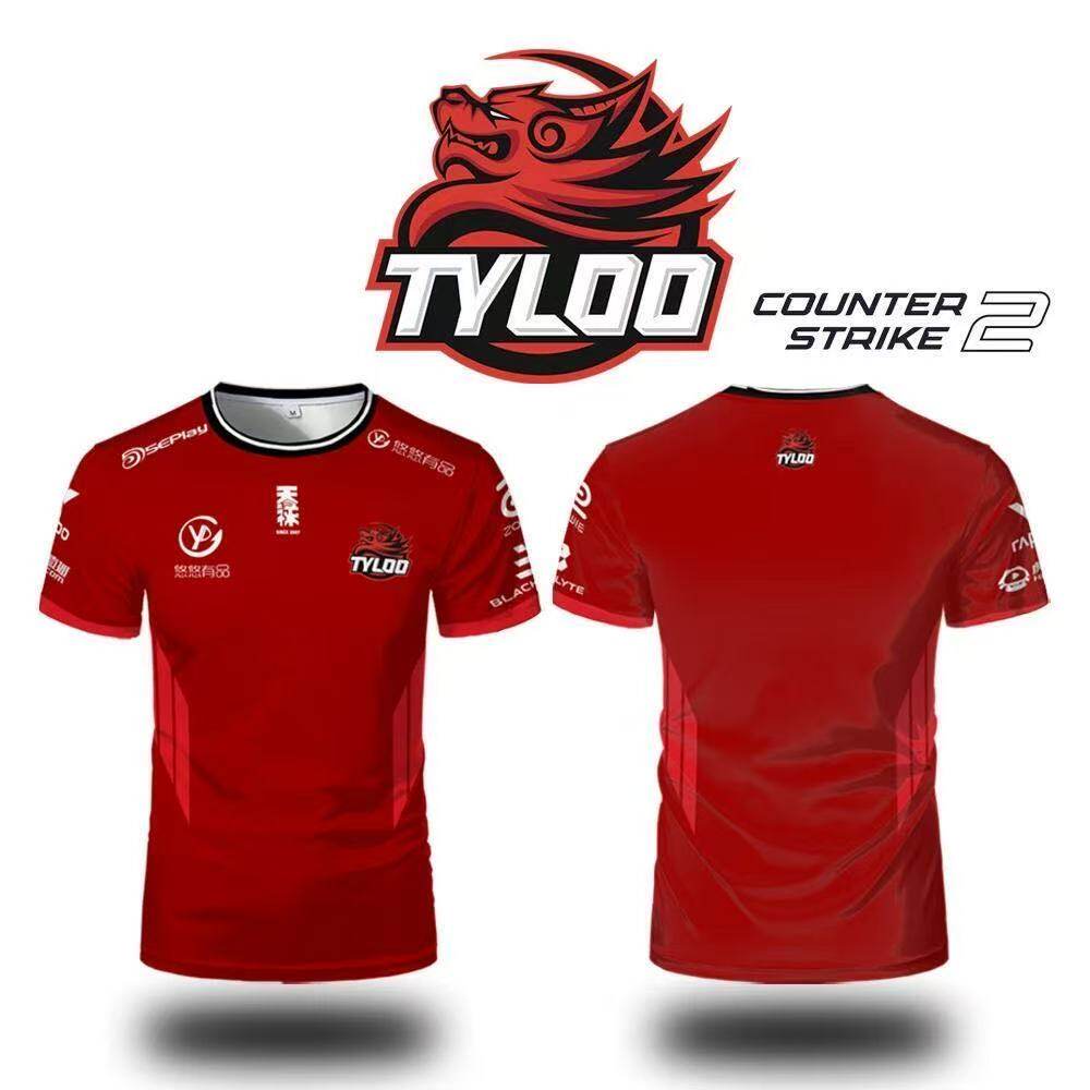 CS2电子竞技天禄 TYLOO战队服粉丝定制3D印花透气速干短袖t恤正品