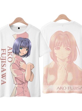 七濑恋 新城礼美 周边新款短袖t恤衫galgame男女潮流 二次元痛衣