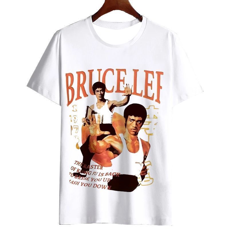 2025夏季新款李小龙3D数码印花复古热销休闲男女同款百搭短袖T恤