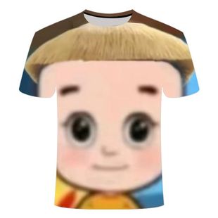 新款 圆领短袖 3D数码 潮流舒适时尚 T恤 印花大头儿子系列个性 夏季