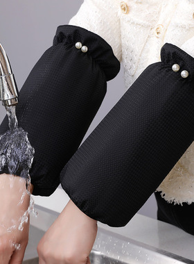 秋冬成人短款防水袖套女厨房工作耐脏羽绒服套袖女学生护袖RY