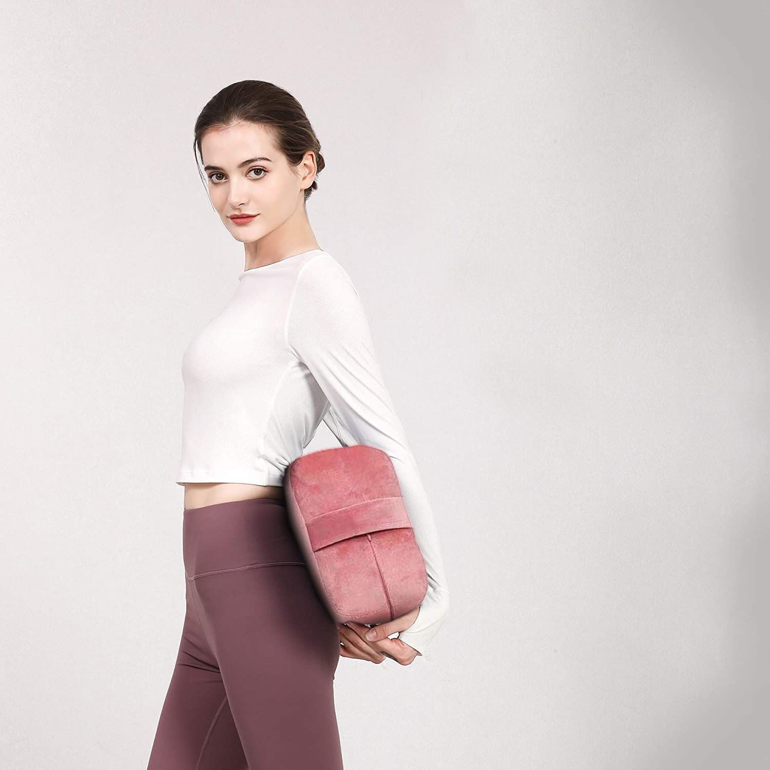 外贸可抽真空艾扬格瑜伽长方形腰枕阴瑜伽初学者枕头颈椎抱枕辅具