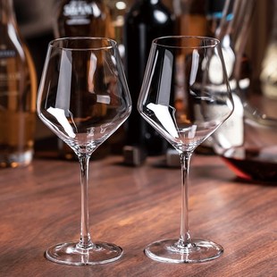 家用2个勃垦第水晶玻璃高脚大号奢华葡萄酒杯6只醒酒器 红酒杯套装