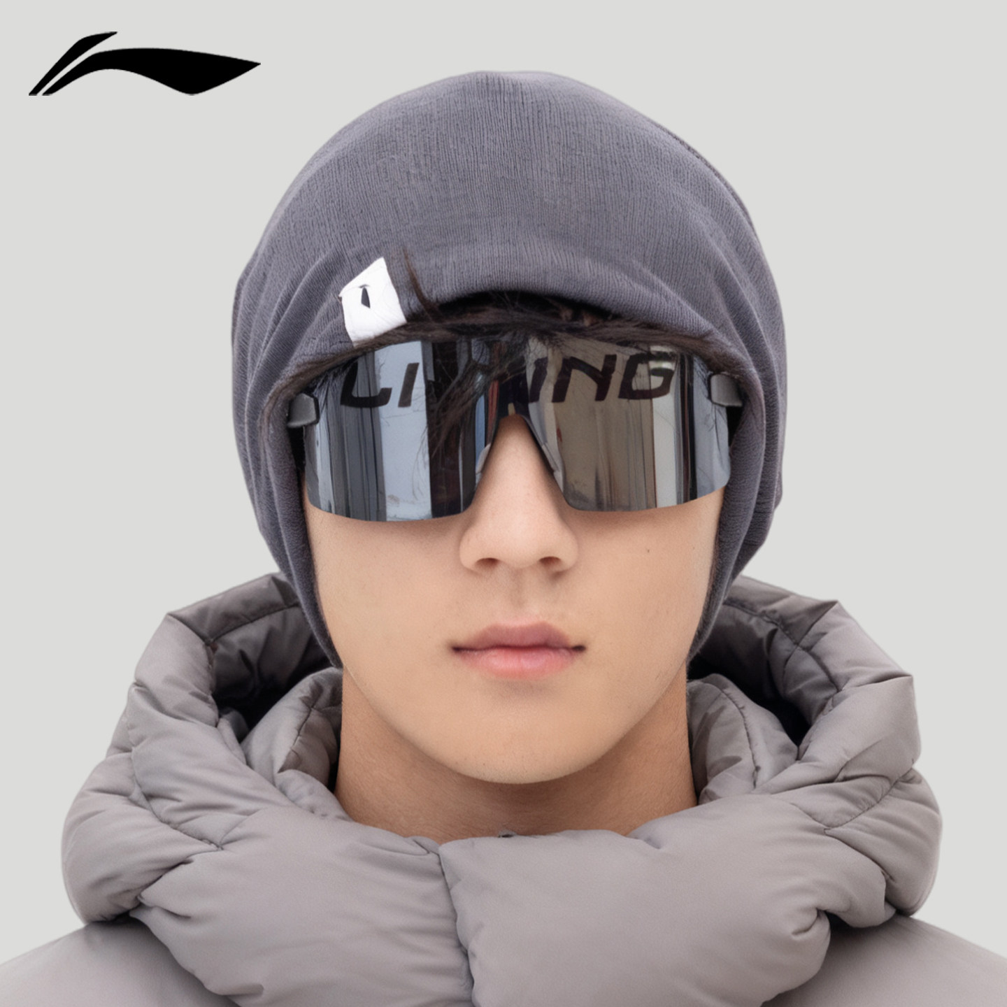 李宁针织骑行帽保暖冬季户外运动围脖跑步冷帽防寒面罩风男女通用