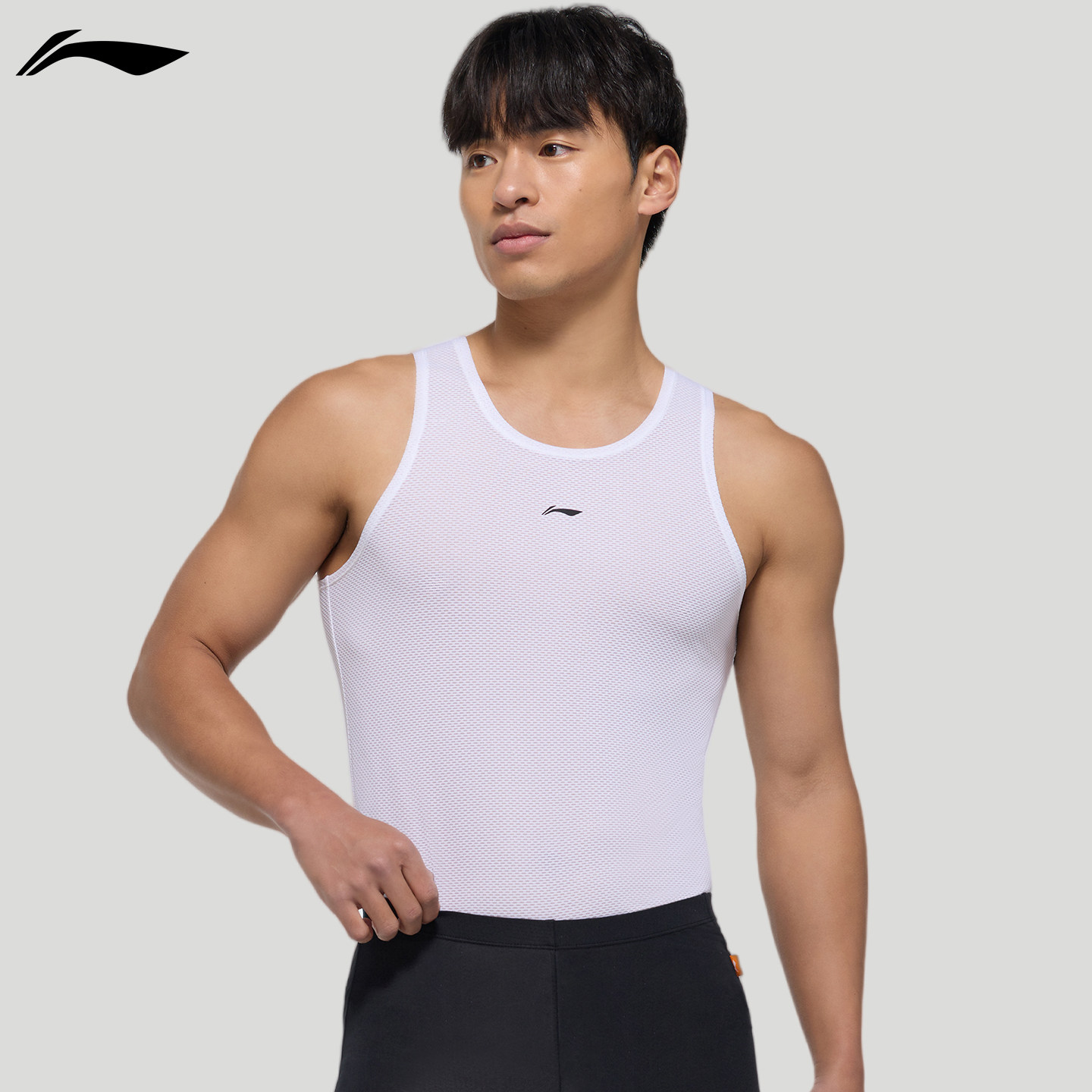 李宁骑行排汗衫无袖背心骑行服内搭上衣男打底运动健身专业装备