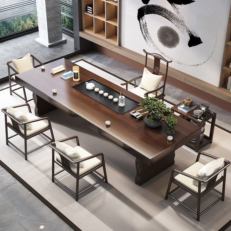 实木茶桌家用客厅功夫茶台茶盘一体新办公室泡茶喝茶桌椅,住宅家具,家用茶台/茶桌,淘宝优惠券,粉丝福利购,淘宝优惠卷