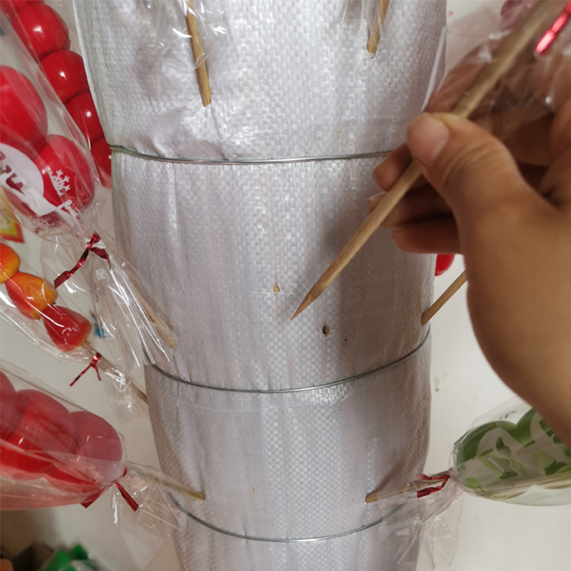 冰糖葫芦稻草把子可肩抗展示架稻草靶子摆摊怀旧复古便携架子