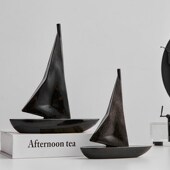 现代一帆风顺帆船家居客厅酒柜装 饰品办公室桌面工艺品