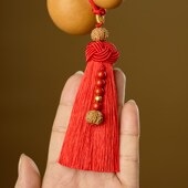 门对门五帝钱葫芦挂件天然葫芦吉祥结铜钱串大门卧室葫芦朱砂挂件