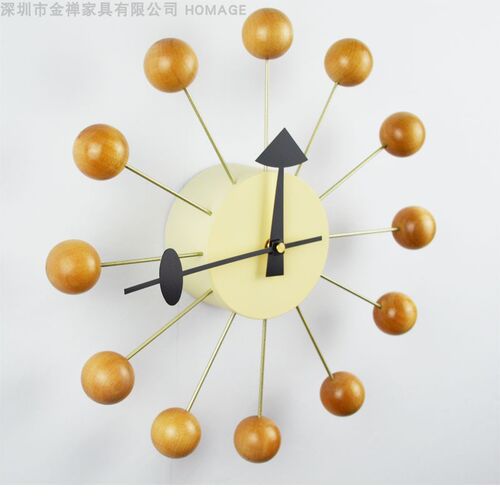 尼森尔实木时尚艺术糖果挂钟 彩球太阳机 挂钟 ll lo