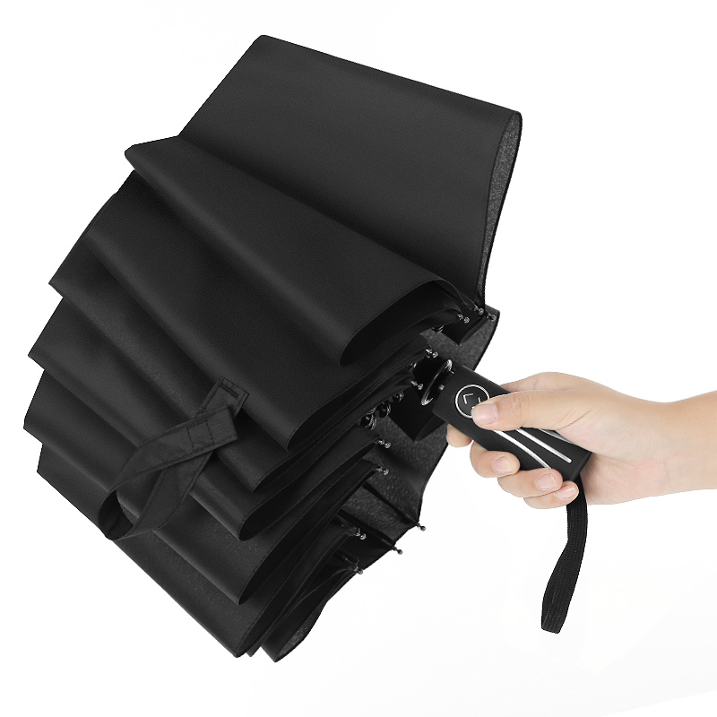 12骨全自动雨伞大号双人三折加固防风晴雨两用男女商务学生折叠伞