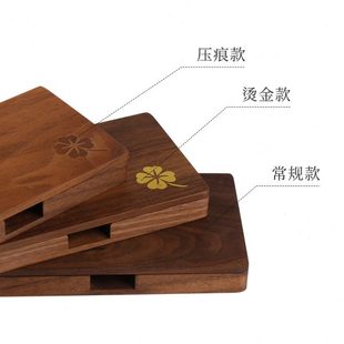 厂促创意时尚 可印logo 公桌面实木名片盒 木质商务展会磁性名片盒