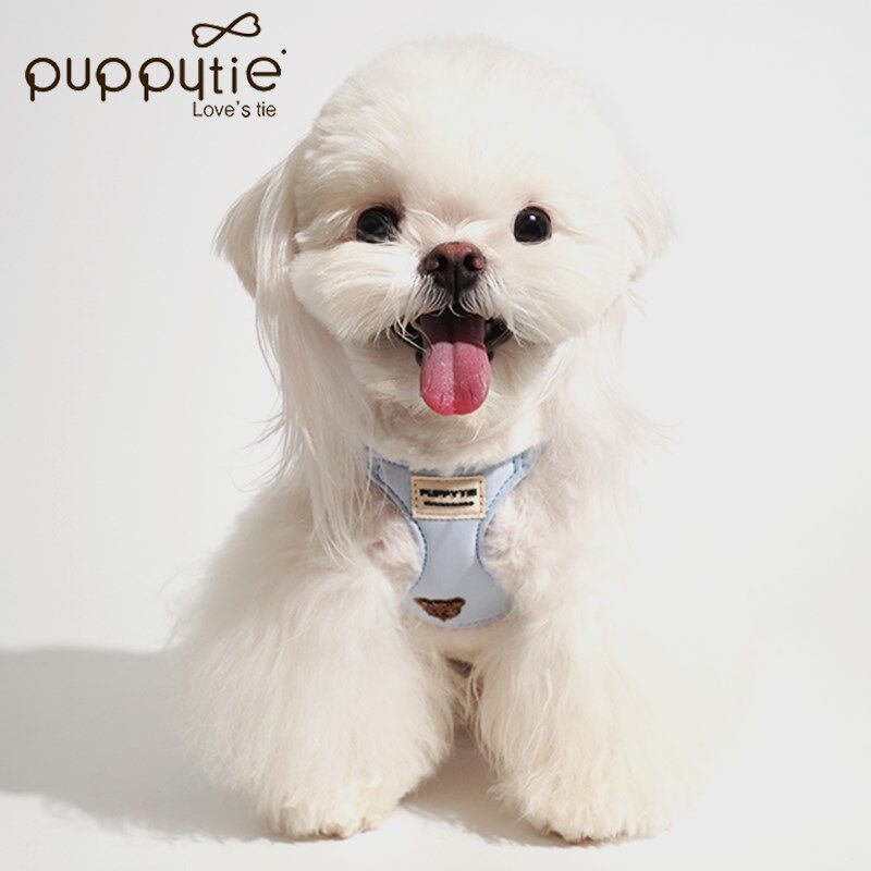 puppytie狗狗胸背带背心式比熊可爱小型犬宠物胸背外出遛狗牵引绳