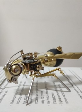 蒸汽朋克机械昆虫马蜂纯手工全金属创意工艺品摆件个性化桌面装饰