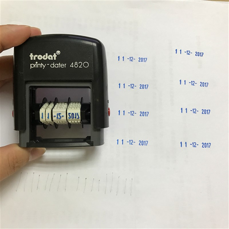 卓达回墨印章日期印章自带印台翻转印章调日期中英文版