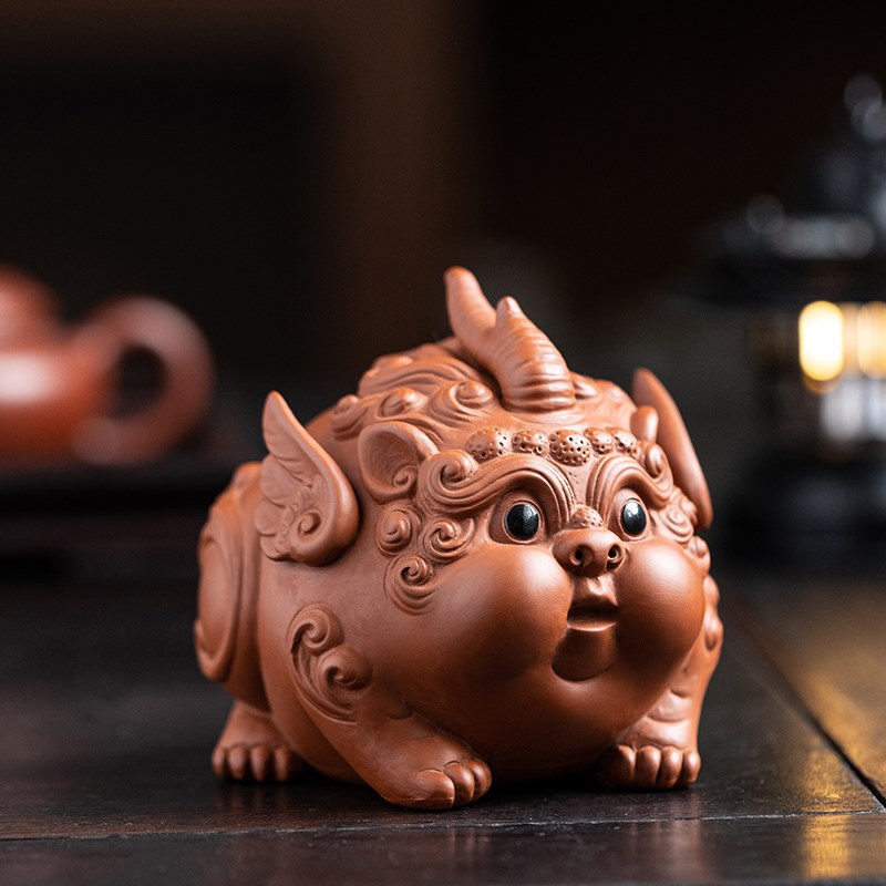 炼器紫砂招财貔貅摆件家居客厅办公室茶桌装饰品茶宠可养茶玩摆设