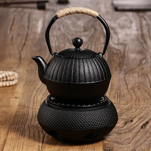 铸铁壶烧水壶围炉煮茶炭火壶电陶炉煮茶器明火铁壶煮茶壶 孟瀚日式