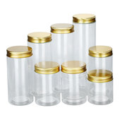 甜品店密封罐店饼干密封塑料瓶圆形口罐子罐子