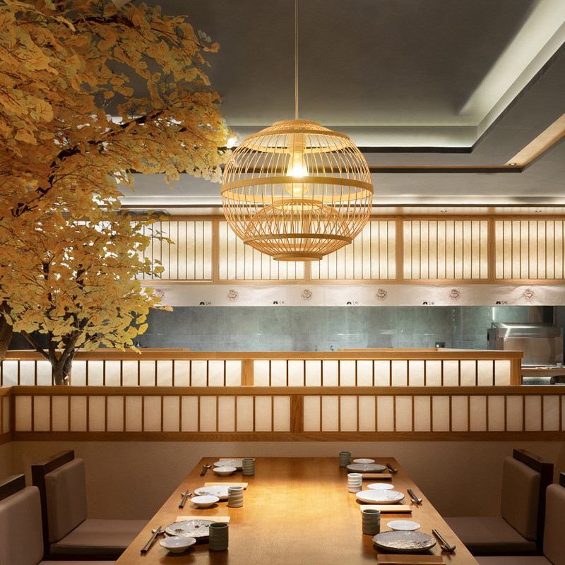 竹艺竹编吊灯饭店藤艺编织鸟巢创意个性阳台吊灯复古灯具,家装灯饰光源,客厅吊灯,淘宝优惠券,粉丝福利购,淘宝优惠卷