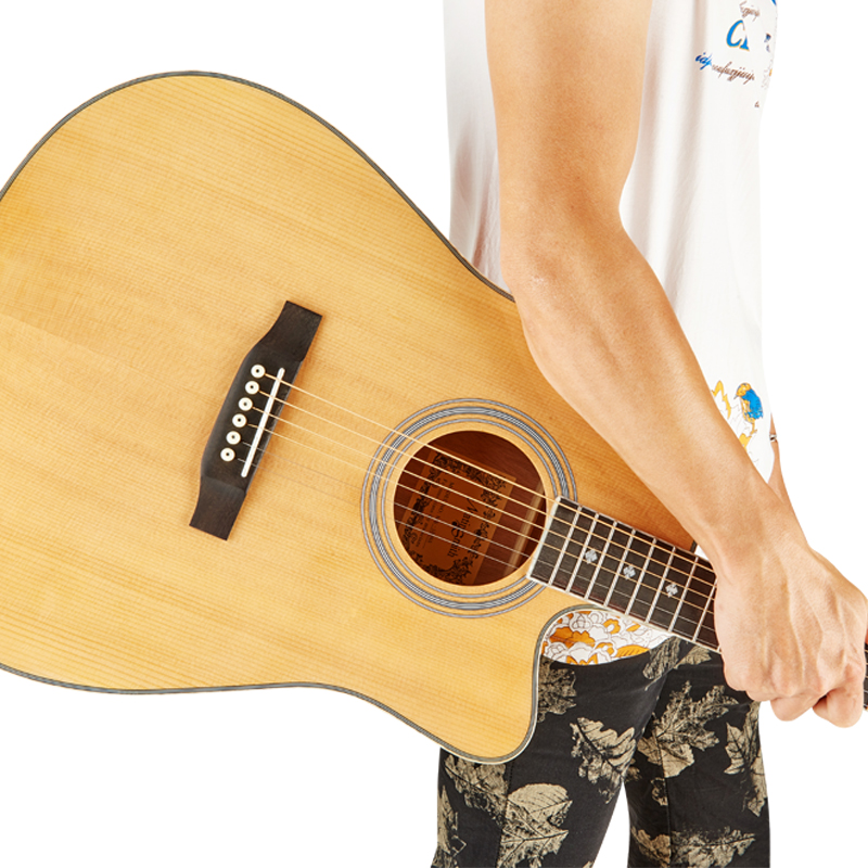 马丁密思粉色单板吉他3/38/1寸男女学生入门民谣初学者电箱吉他