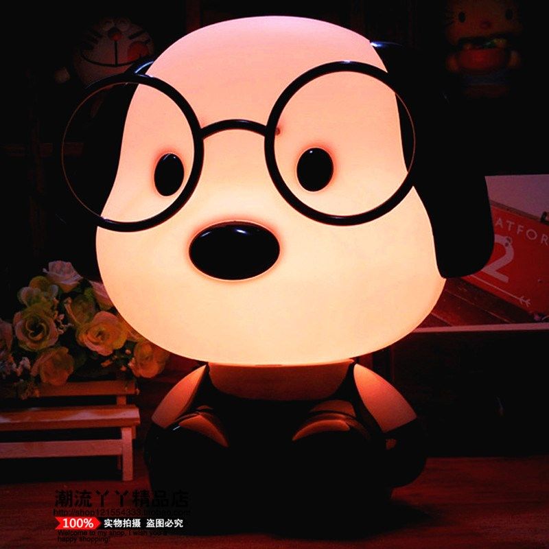 爱卡通超萌博士狗台灯 小狗儿童卧室暖光床头夜灯喂奶灯礼品,家装灯饰光源,小夜灯,淘宝优惠券,粉丝福利购,淘宝优惠卷