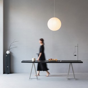 侘寂风白蜡木茶台实木茶桌黑色餐桌家用异形桌子长方形书桌 叁几