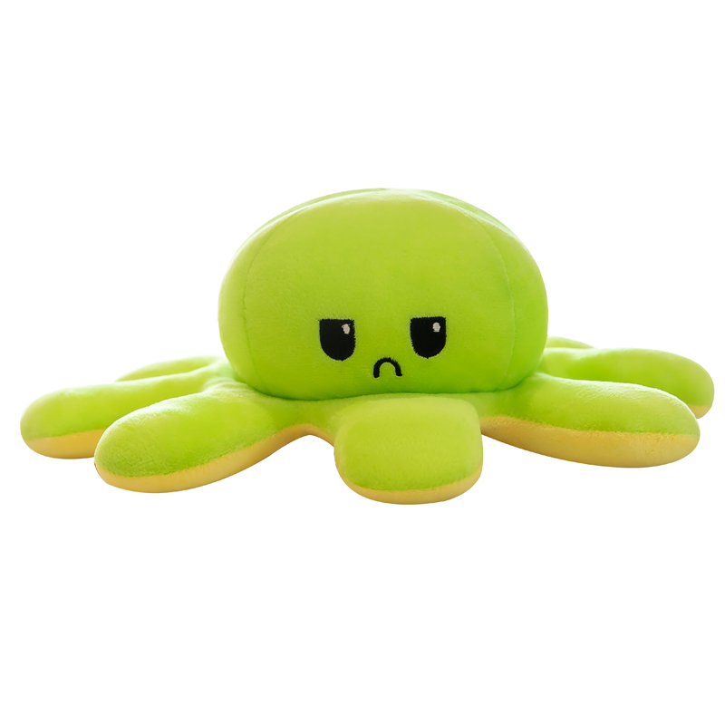 变脸超大号章鱼玩偶抱枕生气双面八爪鱼翻面头套巨型毛绒玩具公仔