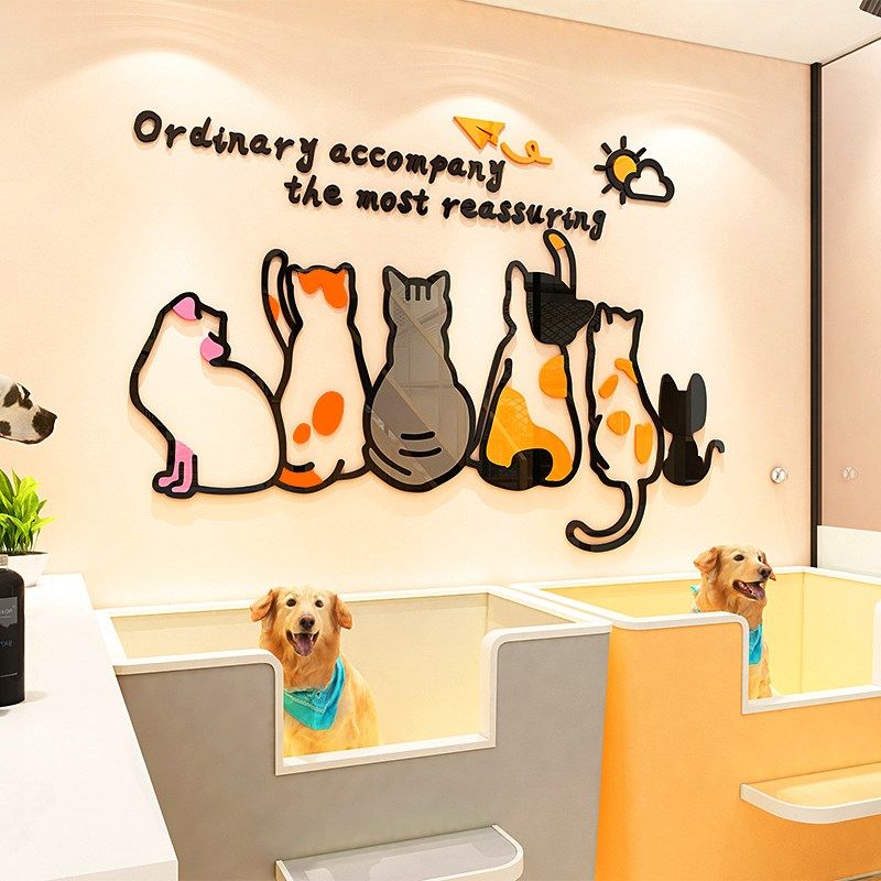 猫舍宠物店医院墙壁布置画猫咖馆背景纸装饰d立体自粘,家居饰品,文化墙贴,淘宝优惠券,粉丝福利购,淘宝优惠卷