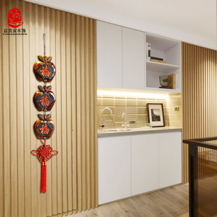 饰品壁挂木雕挂件墙壁墙面壁饰平安福挂饰玄关过道壁饰 家居墙上装