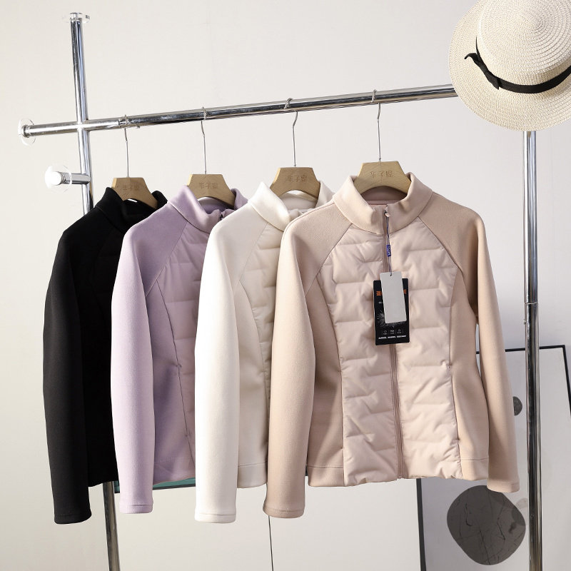 防风立领90轻薄拼接羽绒服摇粒绒冬季简约户外休闲保暖运动外套女,女装/女士精品,卫衣/绒衫,淘宝优惠券,粉丝福利购,淘宝优惠卷