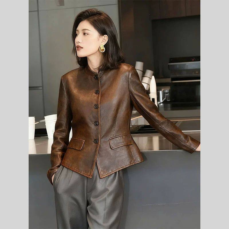 酷飒风气质高级感小香风皮衣夹克外套女2025秋季新款今年流行爆款