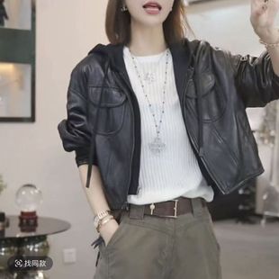 2025早秋新款 气质休闲百搭皮衣外套H5035 时尚