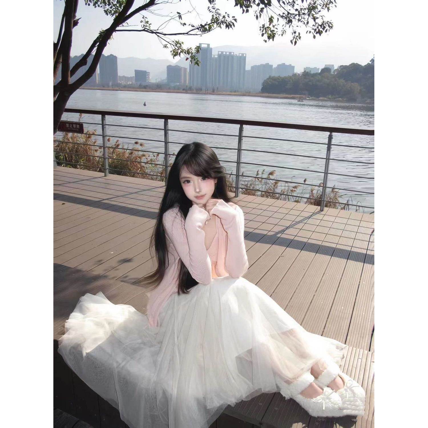 小个子半身裙百搭韩版网纱纱裙仙女气质风垂感足2026新款长裙