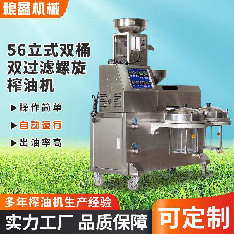 全自动商用双桶过滤榨油机多功能农产品加工设备