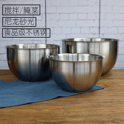 章鱼加大加厚304不锈钢盆打蛋盆加深打奶油盆搅拌打发盆烘焙工具