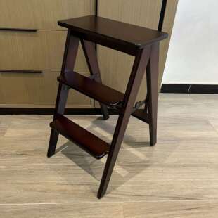 楠竹折叠梯凳家用两步登高凳两用梯椅室内多功能踏板台阶脚踏楼梯