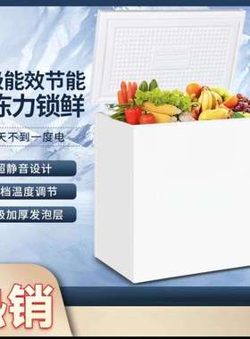 美Meidi的142升冰柜商用小型家用冰箱一级能效冷藏单温减霜节能冷