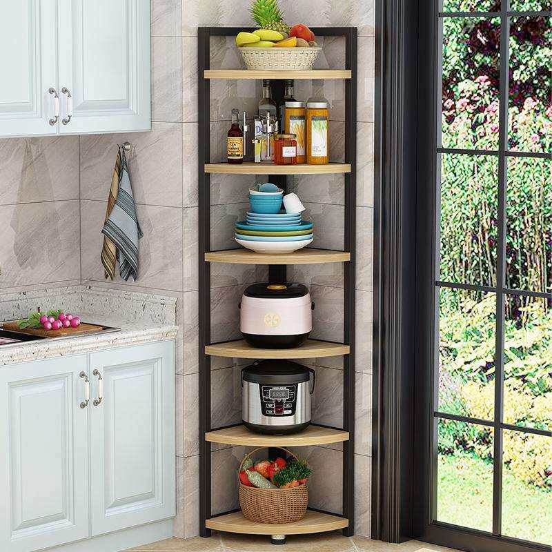 卫生间落地置物架厨房墙角转角收纳架三角架客厅拐角花盆杂物架LD