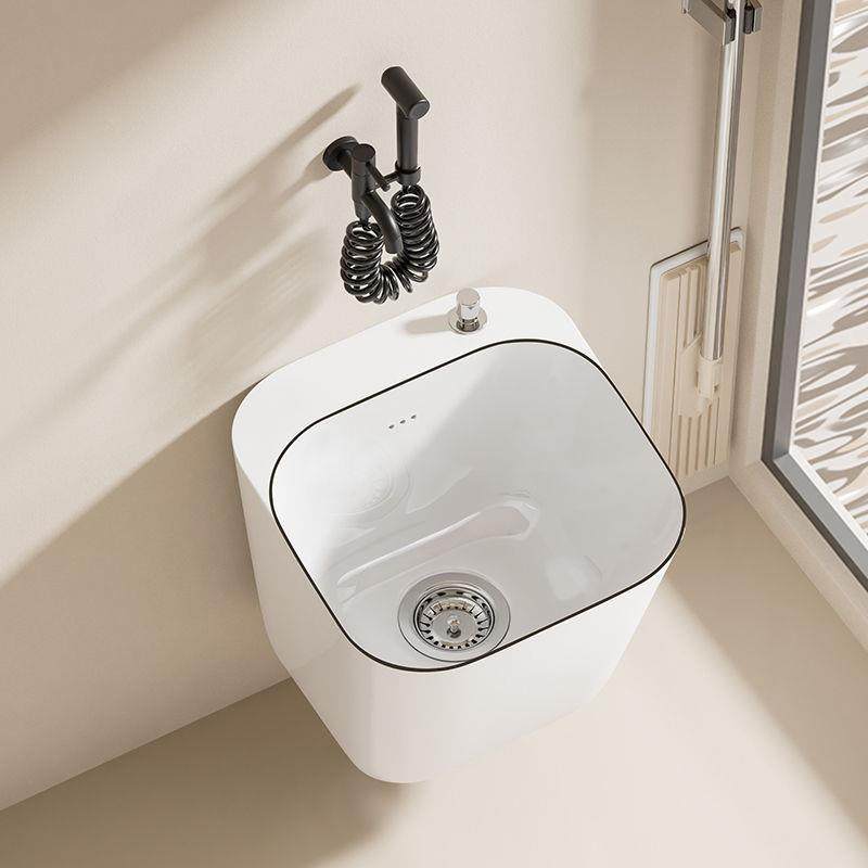 靓勒壁挂式拖把池家用墙排卫生间阳台墩布池陶瓷挂墙洗拖把盆,3C数码配件,USB灯,淘宝优惠券,粉丝福利购,淘宝优惠卷